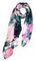 Preview: Scarf 100% Silk Paj Festive Colorful Flower Pink Green Beige Black